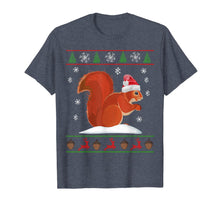 Load image into Gallery viewer, Cute Squirrel Santa&#39;s Hat Ugly Christmas Sweater Tee Xmas T-Shirt
