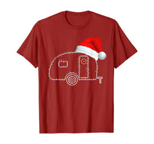 Load image into Gallery viewer, Camping Van Santa Hat Xmas Lights Camper Merry Christmas T-Shirt
