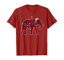 Load image into Gallery viewer, Christmas Red Plaid Buffalo Elephant Xmas Pajamas Family T-Shirt
