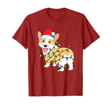 Load image into Gallery viewer, Corgi Christmas Tree Light Santa Dog Xmas Kids Boys Pajamas T-Shirt

