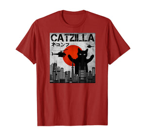 Vintage CATZILLA Japanese Sunset Style - Cat lovers T-Shirt