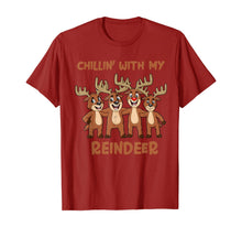Load image into Gallery viewer, Chillin With My Reindeer Christmas Boys Girls Kids Xmas T-Shirt
