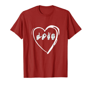 Love Sign Language Heart ASL Valentine's Day Gift T-Shirt