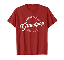 Load image into Gallery viewer, Mens Promoted To Grandpop EST 2019 T Shirt New Grandpa Gift
