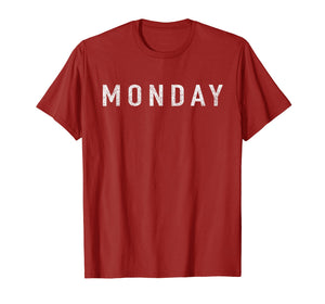 Days of the WEEK tshirt series 'MONDAY' distressed