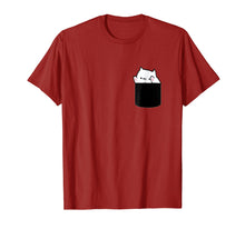 Load image into Gallery viewer, Bongo Cat Meme T-shirt with Chest Pocket Print Of a Cute Cat

