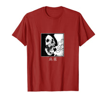 Load image into Gallery viewer, Minimalist japanese t shirt Skull Dope in kanji
