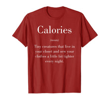 Load image into Gallery viewer, Calories Funny Description Live Tiny Creatures Noun T-Shirt
