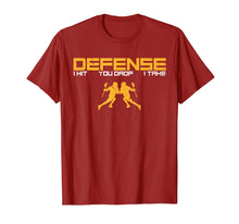 Load image into Gallery viewer, Defense Defender Stick Lacrosse Player Sports Graphic Shirt
