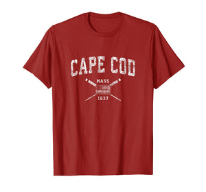 Cape Cod MA Nautical T-Shirt Vintage US Flag Tee