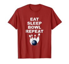 Load image into Gallery viewer, Eat Sleep Bowl Repeat Shirt | Bowling Gift Ideas
