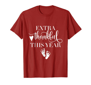 Extra Thankful This Year Love Funny Turkey Pregnancy T shirt
