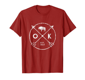 Oklahoma Adventure Shirt, Est 1907 Buffalo Arrows State Gift