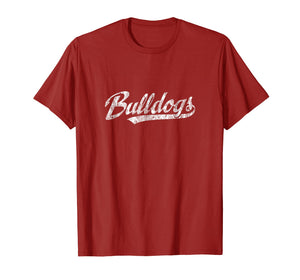 Bulldogs Mascot T Shirt Vintage Sports Name Tee Design
