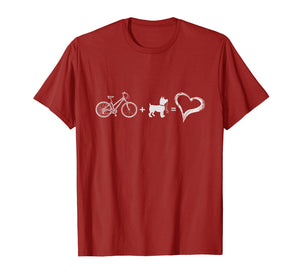 Bike Plus Dog Equals Love For Biking and Dog Lovers Tee