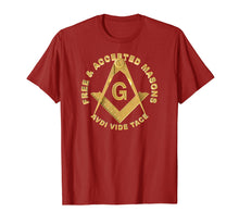 Load image into Gallery viewer, Masonic F &amp; AM Masons Square &amp; Compass Freemason T-Shirt
