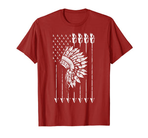 Cool Native American Arrow And Teepee Flag Shirt Funny Gift