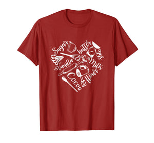 Baking Ingredients And Utensils Heart T-Shirt