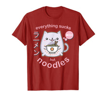 Load image into Gallery viewer, Pastel Goth Ramen Noodle Cat T Shirt - Anime Kawaii Gift
