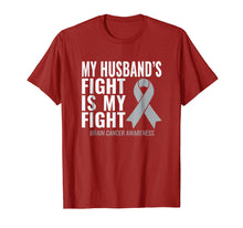 Load image into Gallery viewer, Brain Cancer Shirt: My Husband&#39;s Fight is My Fight
