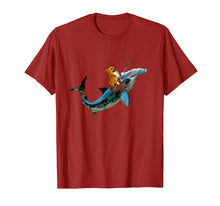 Load image into Gallery viewer, Aquadog the Corgi rides Hammerhead Shark shirt of radness
