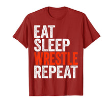 Load image into Gallery viewer, Eat Sleep Wrestle Repeat T-Shirt Wrestling Gift Shirt
