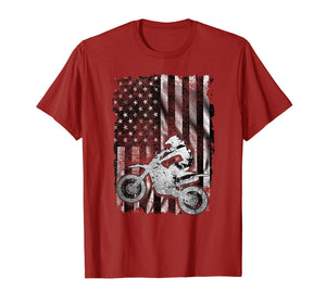 American Flag Motocross Shirt - Vintage Dirt Bike T Shirt