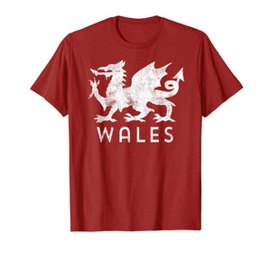 Rugby Welsh Tshirt Red Dragon Flag of Wales T-Shirt