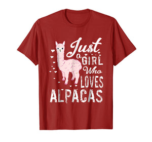 LVGTeam: Just a Girl Who Loves ALPACAS t-shirt