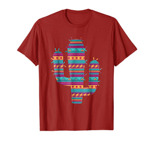 Serape Ethnic Mexican Spanish Style Cactus T-Shirt