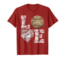 Load image into Gallery viewer, Baseball Distressed Ball T-Shirt Cute Dad Mom Love Tee
