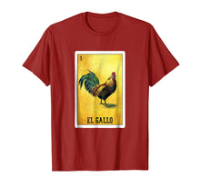 Load image into Gallery viewer, El Gallo Loteria Shirt Mexican Rooster Loteria Card T Shirt
