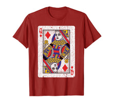 Load image into Gallery viewer, Queen of Diamonds Poker Lover Gifts Playing Card T-Shirt
