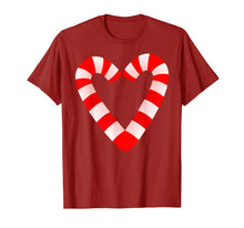 Load image into Gallery viewer, Candy Cane Hearts Tee Christmas Xmas Holidays Santa Gift Tee T-Shirt
