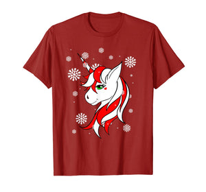 Christmas Unicorn Fun Girls Kids Snowflake Holiday Xmas T-Shirt