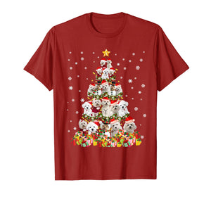 Cute Maltese Dog Christmas Tree Shirt Funny Xmas Tree Gift T-Shirt