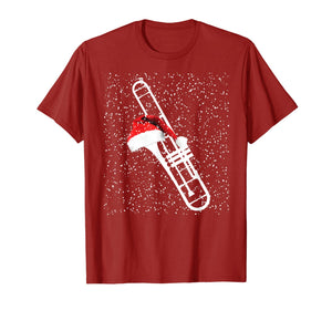 Christmas Trombone Shirt - Santa Trombone Funny Xmas Pajama T-Shirt