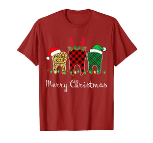 Dental Assistant Tooth Merry Christmas Lights Xmas T-Shirt-1416826