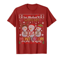 Load image into Gallery viewer, Cute Chillin With My Snowmies Montessori Teacher Xmas T-Shirt
