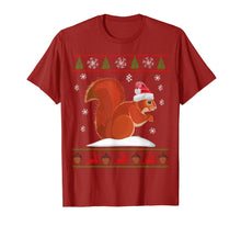 Load image into Gallery viewer, Cute Squirrel Santa&#39;s Hat Ugly Christmas Sweater Tee Xmas T-Shirt
