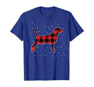 Buffalo Plaid Beagle Christmas Matching Pajama Xmas Gift T-Shirt