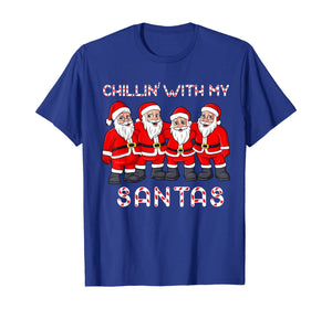Chillin With My Santas Christmas Boys Girls Kids Xmas T-Shirt