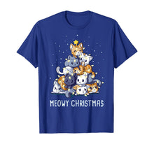 Load image into Gallery viewer, Cats Christmas Tree Meow Kitten Kitty Tree Lights Star Xmas T-Shirt
