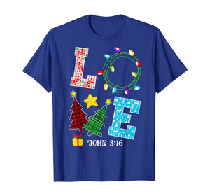 Cute Love John 3:16 Christmas Xmas Family Matching Christmas T-Shirt
