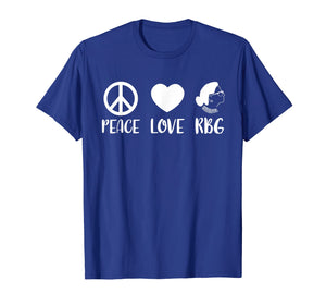 Ruth Bader Ginsburg T-Shirt Peace Love RBG Peace Sign Gifts