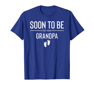 Mens Soon To Be Grandpa Est.2019 Shirt Pregnancy Announcement