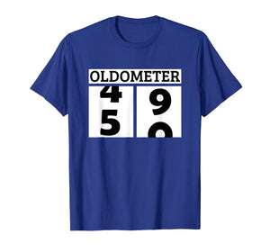Mens Funny Oldometer 50th Birthday Counting Shirt