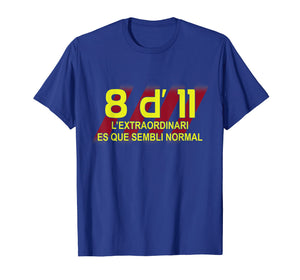 8 d' 11 Barcelona Champion T Shirt for Soccer Fans