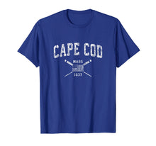 Load image into Gallery viewer, Cape Cod MA Nautical T-Shirt Vintage US Flag Tee
