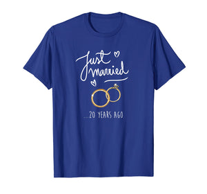 20th Wedding Anniversary T-Shirt JUST MARRIED 20 Years Ago
